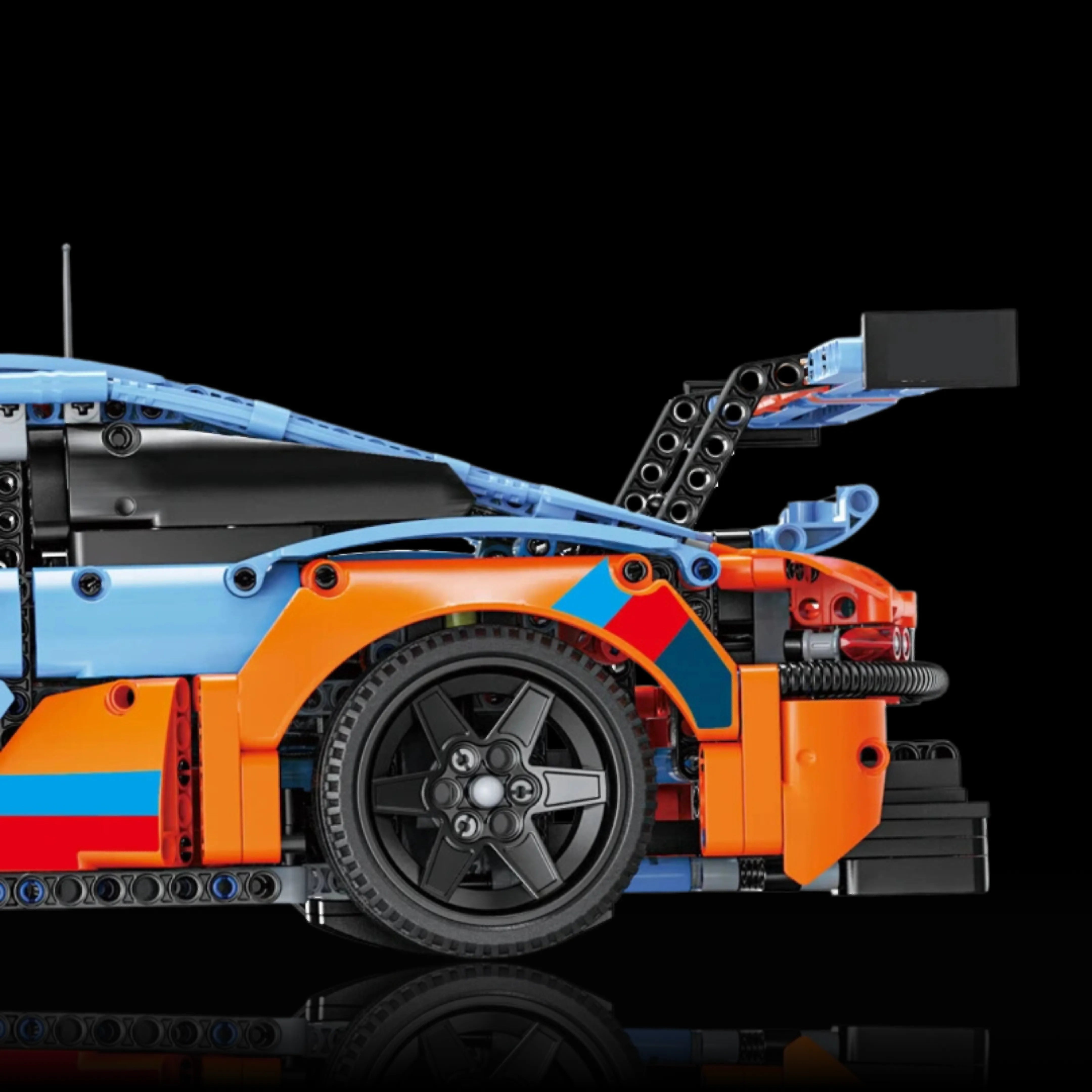 Porsche 911 RSR Blau-Orange Modellbausatz (1580 Teile)